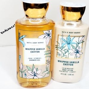 Whipped Vanilla Chiffon Bath & Body Works Bundle of 2